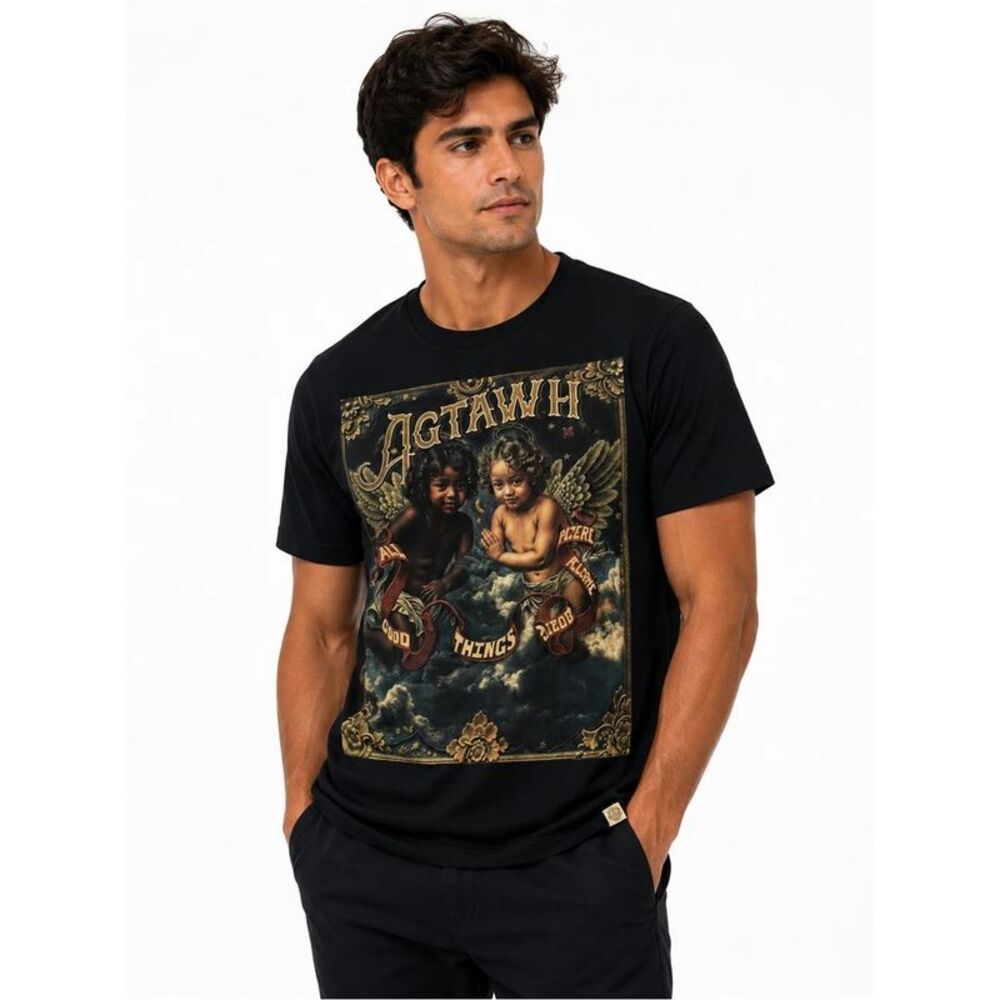 AGtawh Mens All Good Paris Graphic T-Shirt, NWT